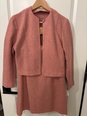 Vintage 50s/60s Coddington Sportswear Pink Wool Skirt and Jacket Set Sz Modern 4
